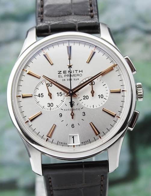 (image for) Zenith Stainless Steel Captain Chronograph Automatic Watch / 03.2110.400